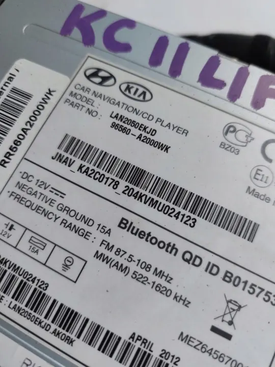 Radio Navigation CD OEM 96560-A2000WK pour Kia Ceed II image 5