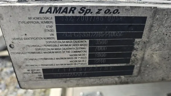 Lamar Plattformsram OEM 8484515 för Iveco Daily VI image 3
