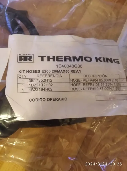 Ensemble de tuyaux THERMO KING E200 image 3
