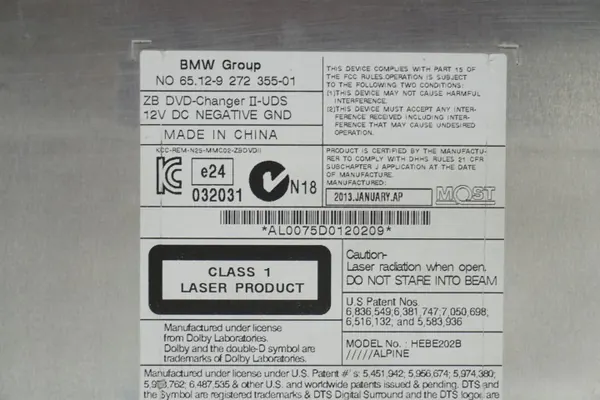 BMW DVD Wisselaar Lezer OEM 9272355 voor 5 Serie image 3