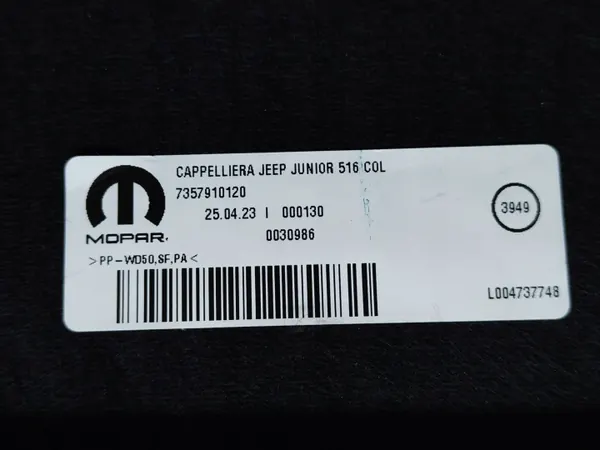 Prateleira bagageira traseira Jeep Avenger OEM 7357910120 image 5