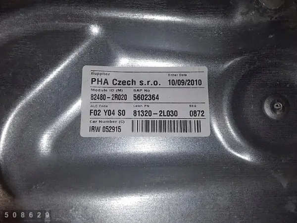 Régulateur de vitre Hyundai OEM 824802R020 - Occasion image 4