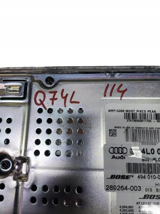 Amplificador Bose Audi Q7 OEM 4L0035223A - Usado image 2