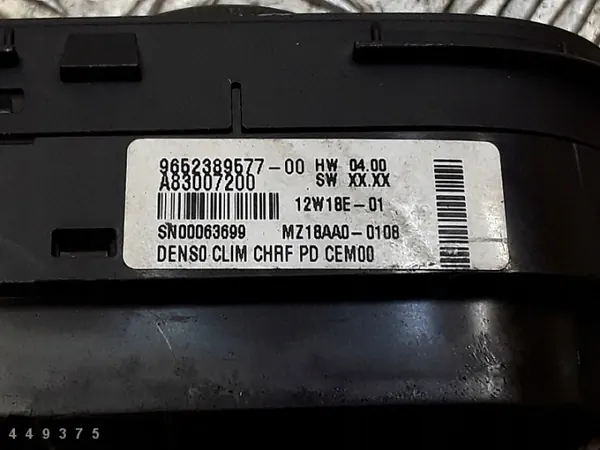 Module de contrôle climatisation Citroen C4 Grand Picasso 9652389577 image 5