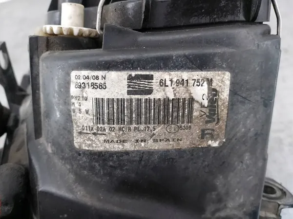 Farol Direito SEAT IBIZA III 6L1941752M image 6