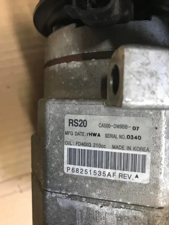 COMPRESSORE A/C JEEP GRAND CHEROKEE WK2 3.6 OEM P68251534AE image 2