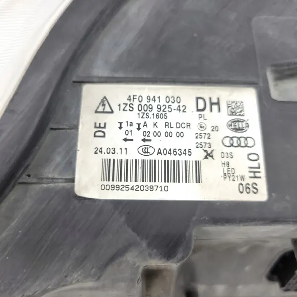 AUDI A6 C6 Lift Oikea Etuvalaisin Bi-Xenon LED 4F0941030DH image 8