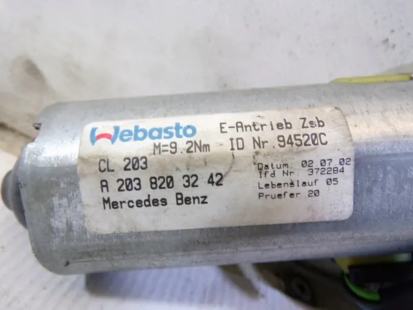 Motor de techo solar OEM A2038203242 Mercedes W203 image 3