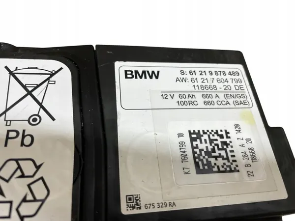 AGM-akku OEM 9878489 12V 60Ah BMW:lle image 4
