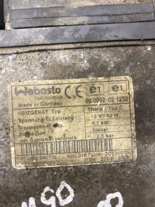 Webasto Standkachel Toyota Avensis T25 2.2D 130kW OEM 000002021232 image 4