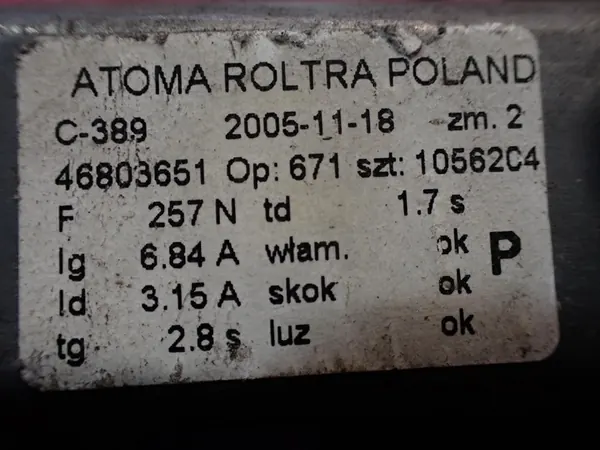 FIAT PANDA II 03-11 Elevador de Vidro Dianteiro Direito 46803651 image 5