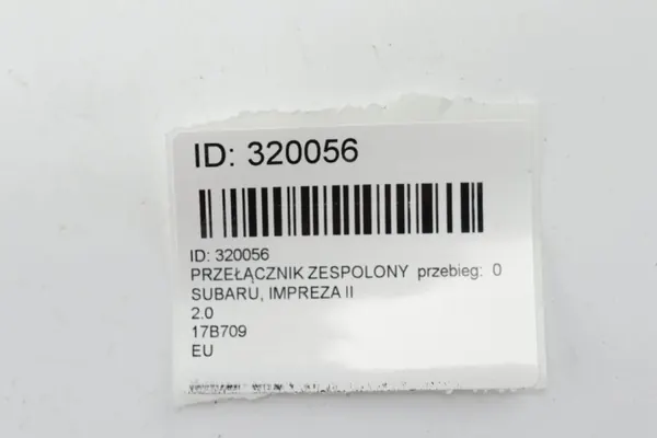 Kytkin OEM 17B709 Subaru Impreza II:lle - Musta image 6