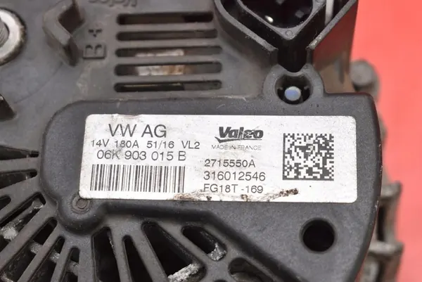 Vaihtovirtageneraattori Skoda Kodiaq 2.0 TSI 180A 16-21 06K903015B image 7