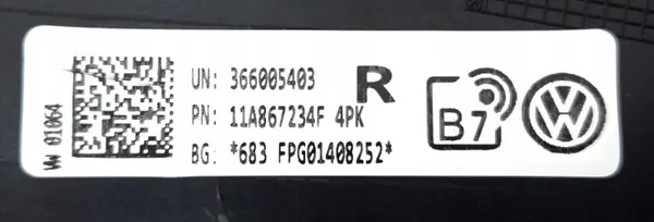 OEM 11A867234F 4PK VW ID4 Voor Rechter Pilaar Bekleding image 8
