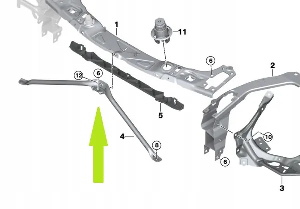 Suporte de reforço MINI F55 F56 F57 51647435400 image 2