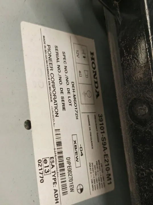Radio OEM 39101S9AE210 pour Honda CR-V II (2001-2006) image 3