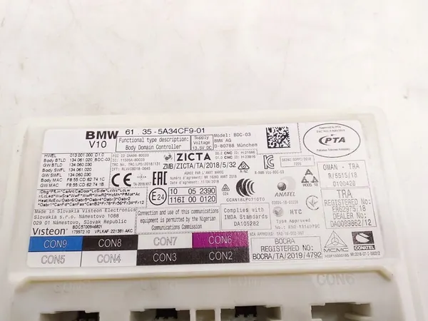 Comfortmodule BMW 5A34CF9 2.0L 2020 image 3