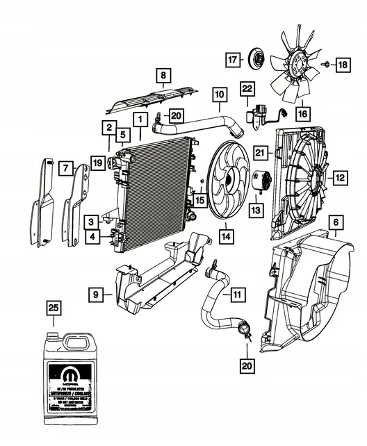 OEM 55056554AC Lower Radiator Shield Gasket image 5