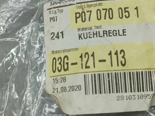 Volkswagen OE 03G121113 Termostat, Kylsystem image 3