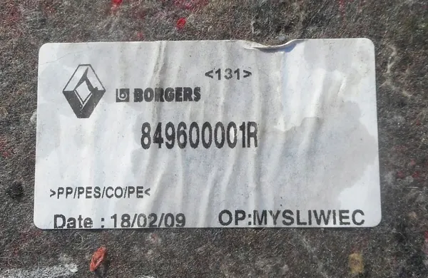 Tapis de coffre Renault Laguna III OEM 849600001R image 3