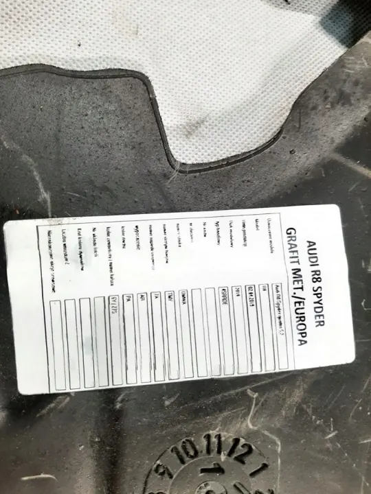 OEM 4S7863501B Audi R8 II Spyder Aislamiento Cabina Delantero Izquierdo image 4