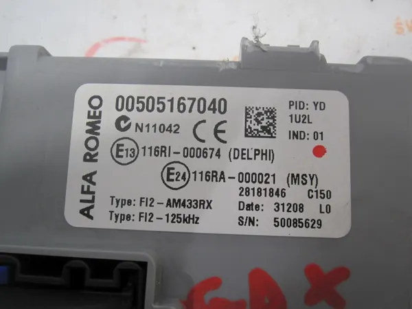 Alfa Romeo Mito 09r 1.4 B sulakekotelo OEM 00505167040 image 7