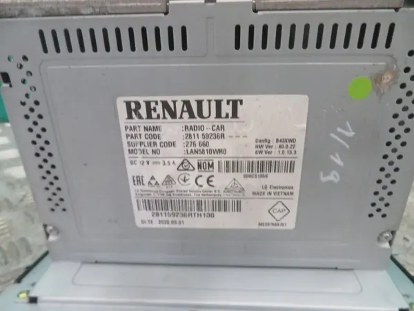 OEM 281159236R Radio Navigaatio Renault Masterille image 3