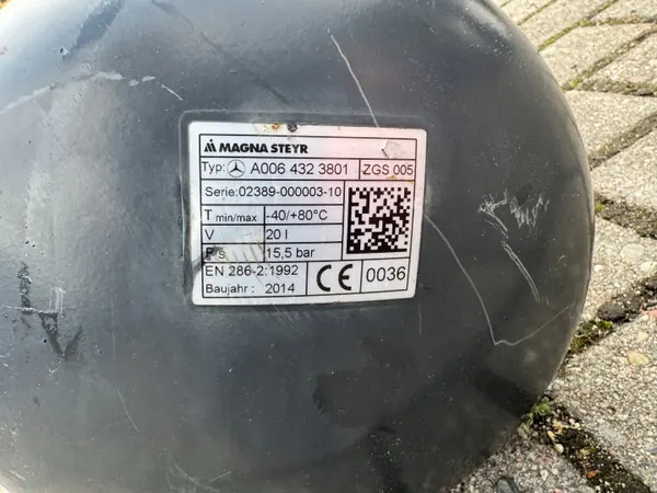 20L lufttank OEM ZBIORNIK BUTLA POWIETRZA 20L MERCEDES ACTROS MP 4 image 4