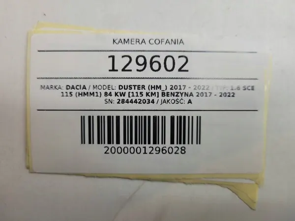 Achteruitrijcamera Dacia Duster II image 9