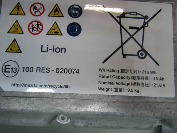 Batterie Mazda BDMC-67ZB3-E 10Ah Pièce OEM Occasion image 5