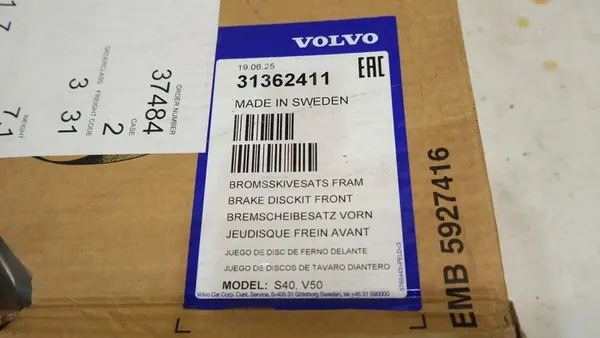 Discos de freio dianteiros VOLVO S40 278mm OE 31362411 image 4