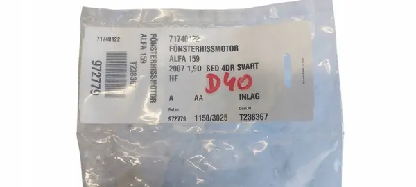 ALFA ROMEO ELEVADOR DE VIDRO 71740122 image 4