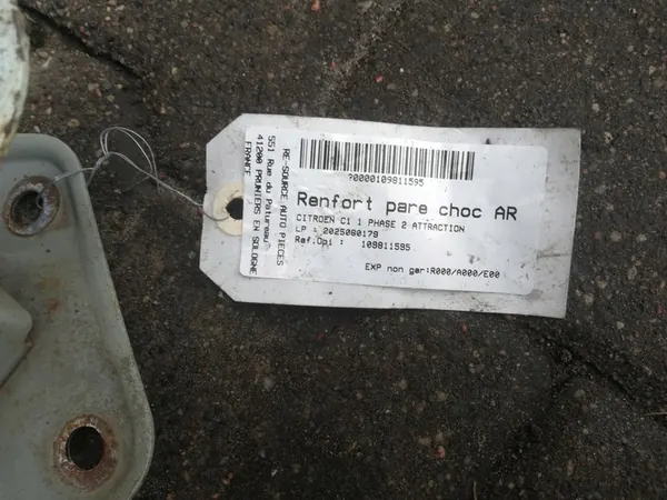 Takapuskuri vahvistus Citroen C1 image 2