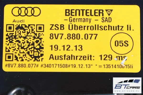 Audi A3 Cabrio Rullkäge OEM bt-cars-13056 Säkerhet image 6