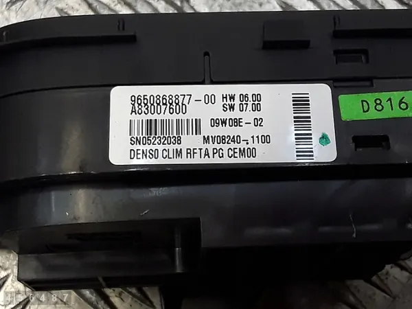 Module de contrôle climatisation Citroen C4 Picasso OEM 9650868877 image 4