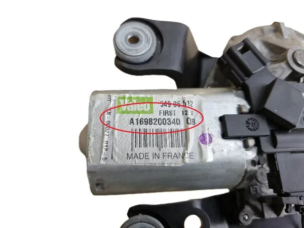 MERCEDES W169 A-KLASSE HECKSCHEIBENWISCHERMOTOR A1698200340 image 4