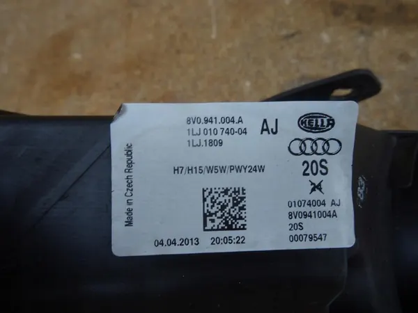 AUDI A3 8V Faro Delantero Derecho 8V0941004A AJ image 7