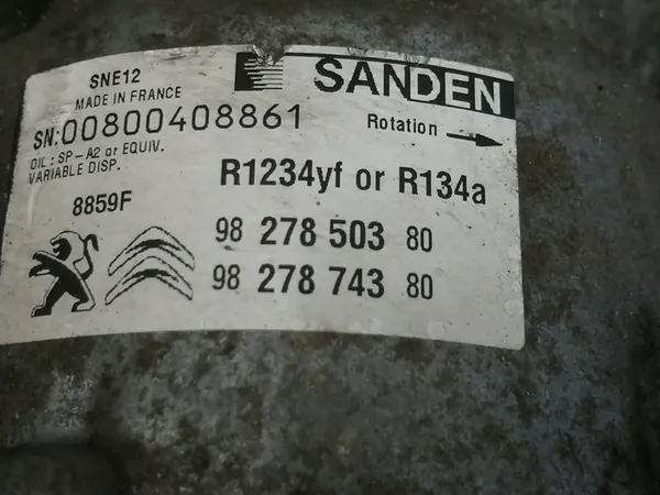 COMPRESOR DE AIRE ACONDICIONADO PEUGEOT 208 LIFT 1.5 BLUEHDI image 4