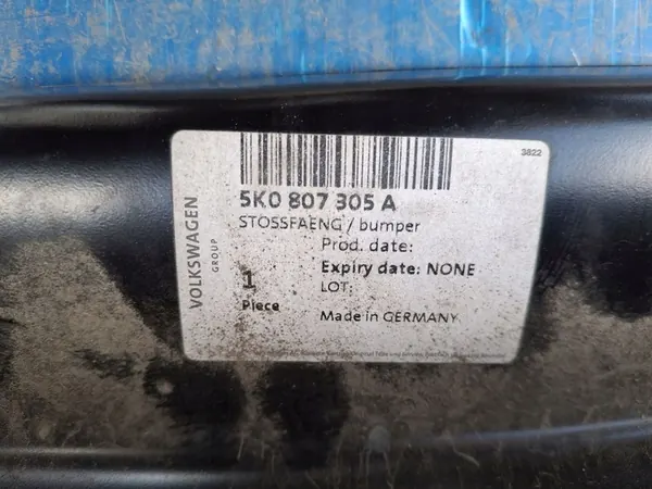 VW GOLF VI 6 11 R Feixe de Para-choque Traseiro HB 5D image 3