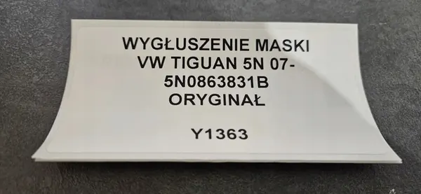 VW TIGUAN I Motorhuvudisolering 5N0 07 - OEM image 6
