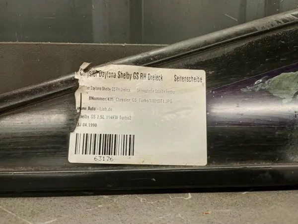 OEM prawy tyl chrysler DAYTONA shelby Dörrglas image 3