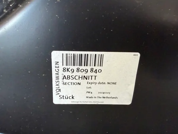 OEM 8K9809840 Rechter Pilaarbekleding Audi A4 B8 image 3