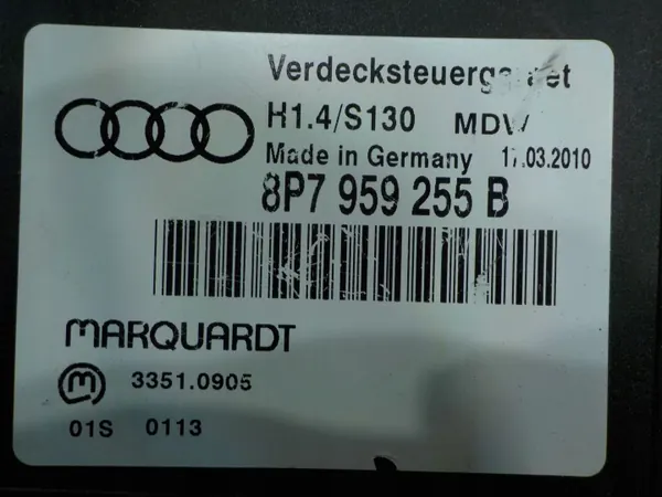 Module toit Audi A3 8P Cabrio OEM 8P7959255B image 4