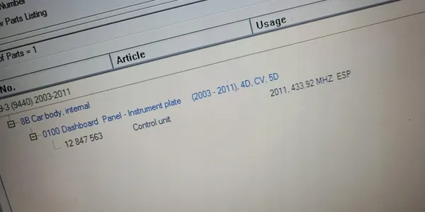 Interruptor CIM Saab 9-3 II + Chave 2007 12769673 image 3