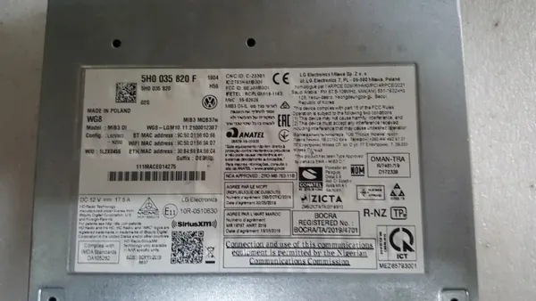 OEM 5H0035820F MIB3 Navigaationlukija VW Golf VIII:lle image 6