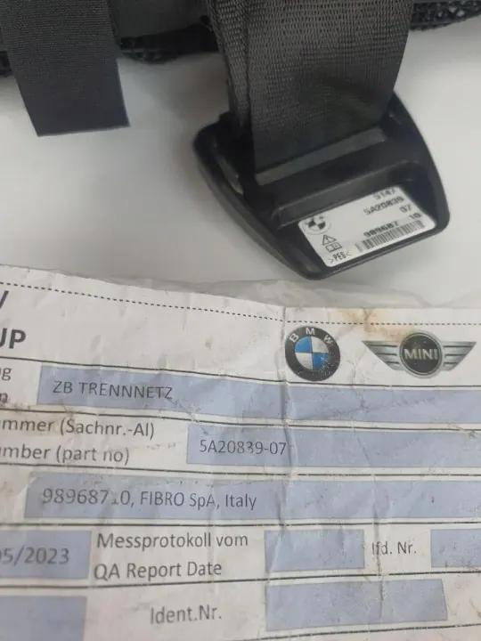 OEM 5A20839 Partición de Maletero BMW 5 G30 - Usado image 3