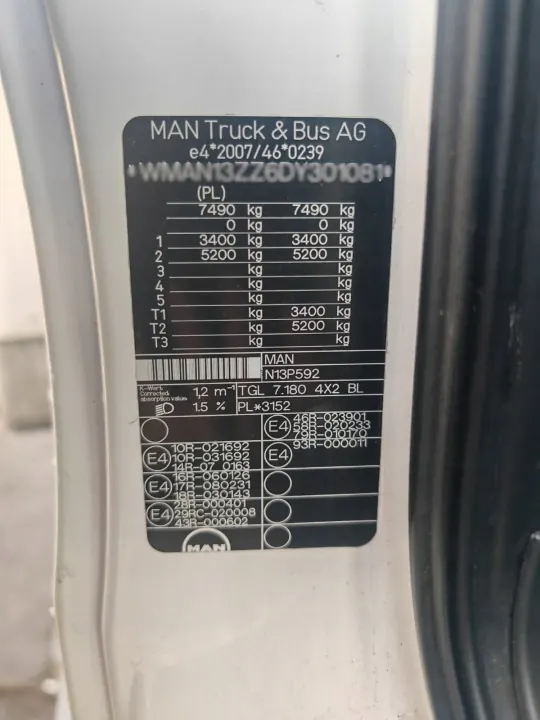 MAN TGL TGM dagcabine frame OEM 9992 - Gebruikt image 7