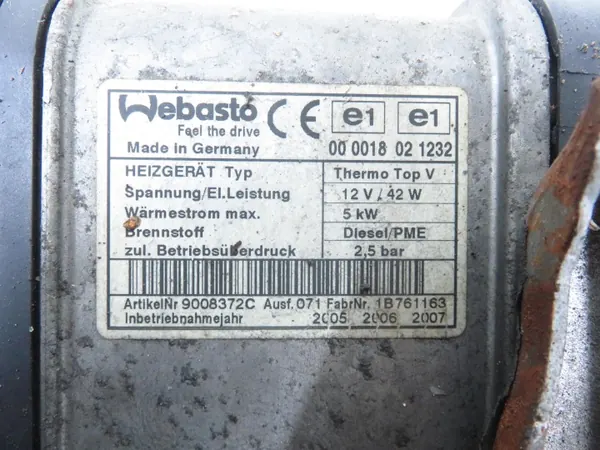 Käytetty VW Webasto lämmittäjä OEM 1K0815071H image 7