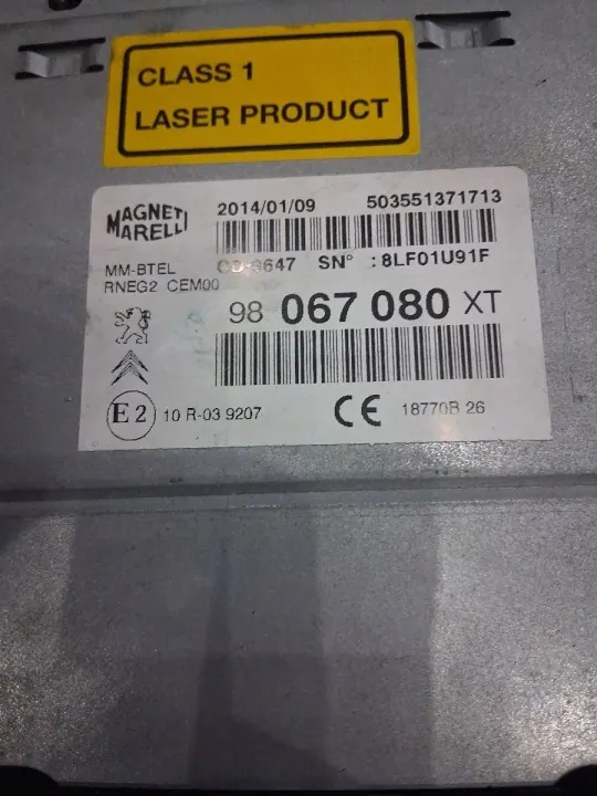 OEM 98067080XT Radio Navigation för Citroen C3 II DS3 image 6