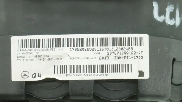 Förarens krockkudde OEM 1728602802 Mercedes SLK R172 image 5